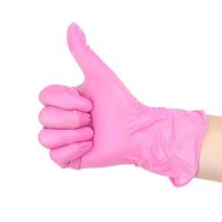 Gants jetables unis en forme de main pour nail art, vente en gros, promotion |   100 gants en nitrile anti-taches, respectueux de la peau, pour usage en salon