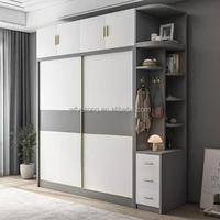 Make-up Waschtische moderne Wand Luxus Schmink tisch Designs mit LED-Spiegel und Schubladen für Schlafzimmer