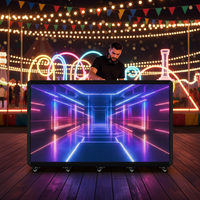 Table de DJ pliable en six parties avec écran LED facilement transportable pour festivals de musique et boîtes de nuit