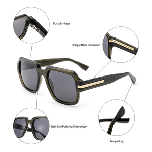 RTA-3903 Photochromic <strong>Sunglasses</strong> <strong>Square</strong> Frame UV Protection Women's High-end Small <strong>Face</strong> Men's CP Polarized <strong>Sunglasses</strong> - Product Image 2