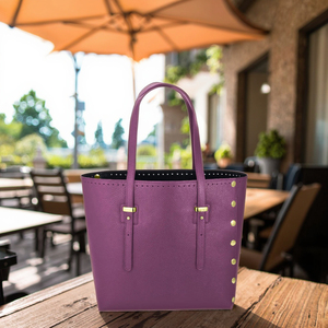 Grand <span class=keywords><strong>sac</strong></span> de voyage en <span class=keywords><strong>cuir</strong></span> grainé <span class=keywords><strong>italien</strong></span> de haute qualité Nouveau style <span class=keywords><strong>Sac</strong></span> <span class=keywords><strong>à</strong></span> <span class=keywords><strong>main</strong></span> fourre-tout haut de gamme violet - Product Image 1