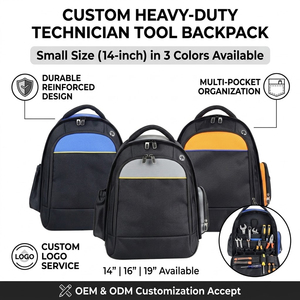 Custom 14 16 19 Inch Heavy Duty Electrician Technician Small <b>Tool</b> Backpack With Multiple Colors - Product Image 1
