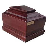 Suministros funerarios Fabricantes de fábrica Estilo europeo Urna de madera personalizada con tamaño personalizado y patrón de grabado Ataúdes de madera