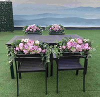 Décoration murale en soie faite à la main pour Saint-Valentin : fleur artificielle, arche, pendentif pour moulure de porte, miroir ou table d'entrée