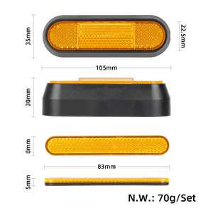 แถบสะท้อนแสงสำหรับ Ninebot Segway MAX สกู๊ตเตอร์ G30D G30ดัดแปลงส้อมด้านหลังตกแต่งฝาครอบสะท้อนแสง - Product Image 2