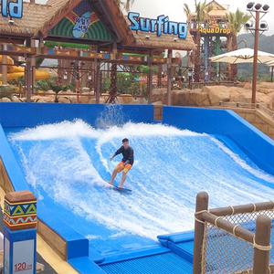 Surfing on Artificial Wave Indoor Amusement