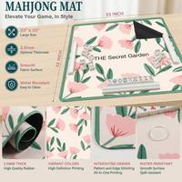 Tous types de personnalisations, housse de table de mahjong pliable en caoutchouc silencieux, lavable, portable, tapis carré pour jeux de société, tuiles, dominos