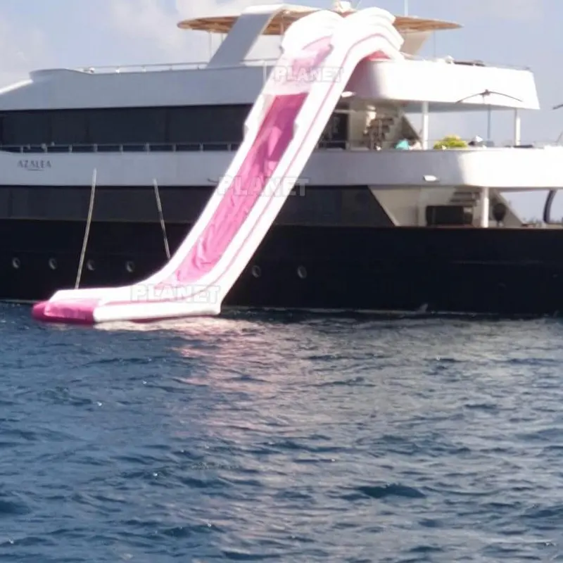 Tarpaulina inflável rosa do iate do deslizamento da água de 0.9mm pvc para barco e pátios