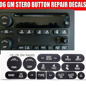 Repair Sticker For Cadillac Multimedia Radio Buttons 2002-2006 Vinyl Adhesive Black Interior <b>Car</b> <b>Decals</b> - Product Image 5