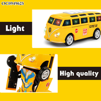 Bus robot transformable pour enfants, jouet électrique avec lumières et musique
