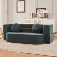 Sofá Cama Plegable con Cubierta de Tela de Pana y Relleno de Espuma de Alta Densidad, Compresión al Vacío, Diseño BTCS004 para Sala de Estar