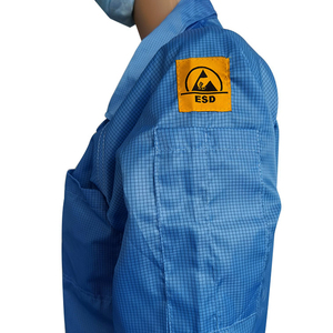 เสื้อคลุมป้องกันไฟฟ้าสถิตย์ ALLESD Dust Free 2.5 มม. ผ้ากรองฝุ่น 96% โพลีเอสเตอร์+4% คาร์บอนไฟเบอร์ สำหรับห้องคลีนรูม ป้องกันไฟฟ้าสถิตย์ - Product Image 4