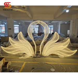 SMOOTH New Design Round <b>Arch</b> Frame Gold Tunnel Led Light Wedding <b>Arch</b> Large Background Stand <b>For</b> Wedding <b>Decoration</b> - Product Image 1