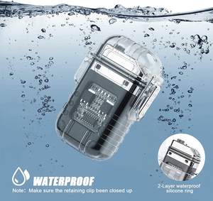 Briquet plasma rechargeable à double arc étanche au vent avec lampe de poche pour l'extérieur, le camping et la cigarette. - Product Image 3