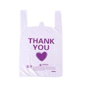 Plastic Shopping Bag for Grocery Small Business Food To Go Bag with Handle