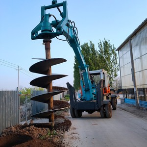 Tarière hydraulique professionnelle en acier, taille de mandrin personnalisée, pour le forage de trous de fondation et la plantation d'arbres - Product Image 1