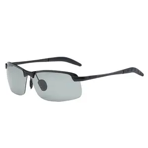 Photo chrome Sonnenbrille Männer Polarisiertes Fahren Chamäleon Brille Männlich Farbe ändern Sonnenbrille Tag Nachtsicht Fahrer brille