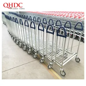 4 Wheels Platform Cargo Trolley Order Picking Trolley Warehouse