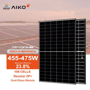 แผงโซลาร์เซลล์ <span class=keywords><strong>Aiko</strong></span> ABC Pv Module Photovoltaic Panels แบบ N Type ABC Dual Glass Module PV Panel 455W 460W 465W 470W 475W <span class=keywords><strong>AIKO</strong></span> รุ่น MAH54Dw - Product Image 1