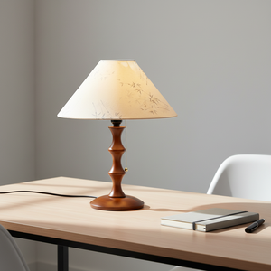 Lampe de bureau vintage en tissu de style français-américain, esthétique de la dynastie Song chinoise, éclairage de style Nanyang Wabi Sabi pour bureau et chambre à coucher - Product Image 4