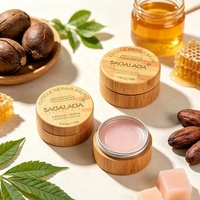 SAGALAGA 30g Baume Réparateur pour Cuticules à Base de Plantes Naturelles, Pot en Bambou, Crème Guérisseuse Bio aux Herbes, Marque Privée