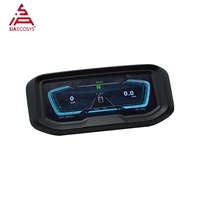 SiAECOSYS Produk Terbaru SCJ6877-E Speedometer 6.8 inci untuk Skuter Listrik Sepeda Motor Layar TFT yang Dapat Disesuaikan Cangkang Plastik Hitam