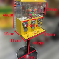 Distributeur automatique mécanique CV19 adapté aux pièces de monnaie de divers pays, machine à bonbons à 3 têtes, rouge/jaune, livraison directe d'usine
