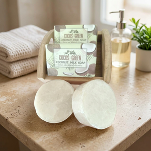 Savon artisanal au lait de coco, nettoyant pour le corps, savon pour les mains, huile essentielle, produit hydratant, soin du corps, prévention de la peau sèche - Product Image 1