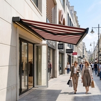 Auvent rétractable motorisé en aluminium de luxe pour extérieur, personnalisable avec logo, directement de l'usine, imperméable, protection UV, pare-soleil pour balcon et protection contre la pluie