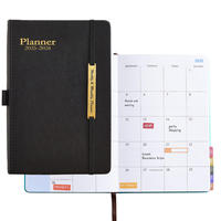 Agenda Semanal de Cuero de 18 Meses, Calendario en Inglés, Julio 2026-Diciembre 2026, Tamaño A5, Tapa Dura de PU, Encuadernación Térmica, 100 Hojas