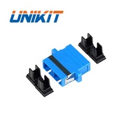 Acoplador de fibra óptica SC tipo Duplex SM, con brida para conector rápido, 2 puertos SC UPC, adaptador de fibra óptica