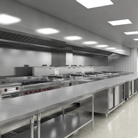 Peralatan Dapur untuk Restoran Meja Kerja Dapur Stainless Steel Meja Koki