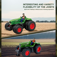 6609 B K 1/24 4WD 6CH Voiture RC à quatre roues motrices, tracteur agricole télécommandé multifonction, modèle de jouet avec lumières, cadeaux