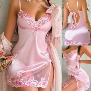 Conjunto de lencería de encaje bordado, camisón transparente y seductor, vestido sexy sin tirantes, estilo nuevo - Product Image 6