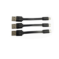 Câble de charge rapide Micro USB B court 9cm 10cm, plat, haut de gamme, pour Android, prix de gros usine