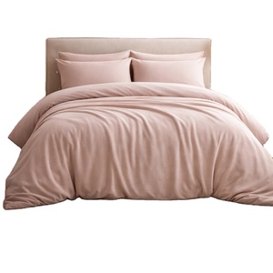 Parure de <span class=keywords><strong>lit</strong></span> de luxe <span class=keywords><strong>en</strong></span> microfibre brossée ultra-douce effet peau de pêche avec jupe de <span class=keywords><strong>lit</strong></span> et taies d'oreiller - Product Image 1