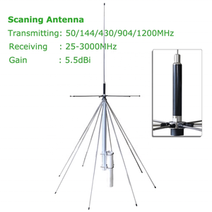Antenne Discone D3000 multibande 25-3000 MHz 5,5 dBi pour station de base avec connecteur N-femelle - Product Image 3
