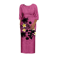 Ensemble Puletasi personnalisé Tonga Samoa, grande taille, robe polynésienne, haut et jupe, deux pièces, respirant, décontracté, été, col rond