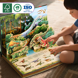 Libro Pop-up 3D Personalizzato con Dinosauri, Libro Pieghevole a Sorpresa, Divertente <span class=keywords><strong>Mondo</strong></span> dei Dinosauri, <span class=keywords><strong>Libri</strong></span> Interattivi per Bambini - Product Image 2