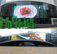 Fenêtre intérieure en verre transparent LED film display P3.91 mall Bar Glass Led Transparent panneau Display Screen