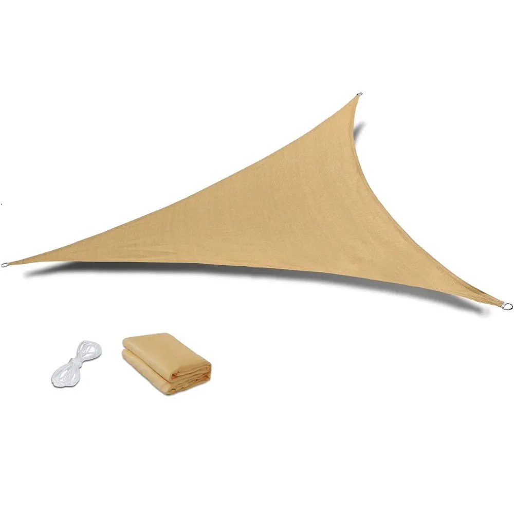 Vela parasol triangular de HDPE, para exteriores, para uso en jardín, 100%