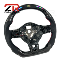 Volant en fibre de carbone avec écran LED pour VW Volkswagen MK6 Golf6 R GTI R Scirocco Jetta Passat CC Polo 6r 2008-2013