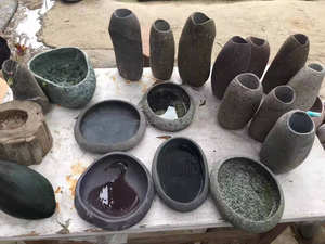 แจกันกระถางดอกไม้สไตล์หินสำหรับตกแต่งสไตล์หินธรรมชาติหรือเทขวดชา - Product Image 4