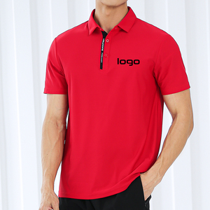 Polo ajustado de nueva temporada, cuello levantado, patrón en relieve personalizado, malla transpirable, uniforme de equipo antiarrugas, Polo - Product Image 5