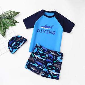 Nouveau <span class=keywords><strong>maillot</strong></span> <span class=keywords><strong>de</strong></span> <span class=keywords><strong>bain</strong></span> garçons à séchage rapide ensemble 3-10 ans enfants bébé fendu avec motif animal <span class=keywords><strong>de</strong></span> Protection solaire pour l'été - Product Image 4