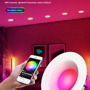 Luz LED Empotrable Inteligente con Wifi, RGBW, Control Remoto, Cambio de Color, Regulable, 6 Pulgadas, Estándar Estadounidense, Precio de Fábrica - Product Image 6