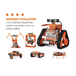 Weebot Evolution Kit Robot uap <span class=keywords><strong>6</strong></span> in 1, Kit Robot uap dengan sekrup pemasangan untuk petualangan Robot edukatif dan menyenangkan - Product Image 1