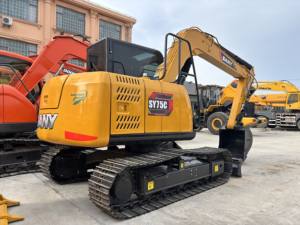 Mini-excavatrice SANY SY75C de 7,5 tonnes, état parfait, pelle rétrocaveuse de jardin chinoise, moteur à engrenages, moteur, modèle 2022, garantie de 6 mois - Product Image 3