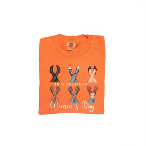 T-shirt per la Giornata internazionale della donna, per donna, 100% cotone, girocollo, casual, con stampa femminista, top primaverile ed estivo - Product Image 1