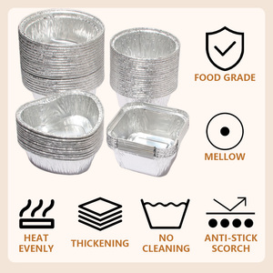 ถาดใส่อาหารอลูมิเนียมฟอยล์หม้อทรงกลมสินค้าคงคลัง - Product Image 5